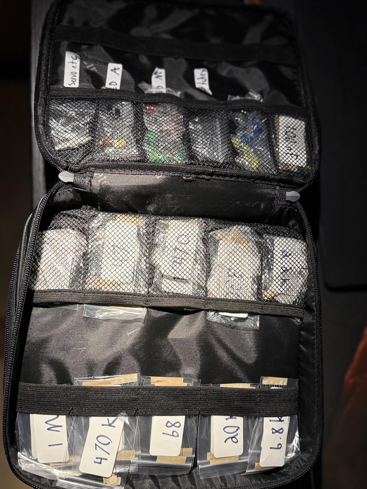 MATEIN Cord Organizer Case with Adjustable Divider, DJ Cable File Bag for DJ Gear, Sound Instrument and Music Equipment Accessories, Shockproof Portable Double Layer Cord Bags, Black customer photo 1