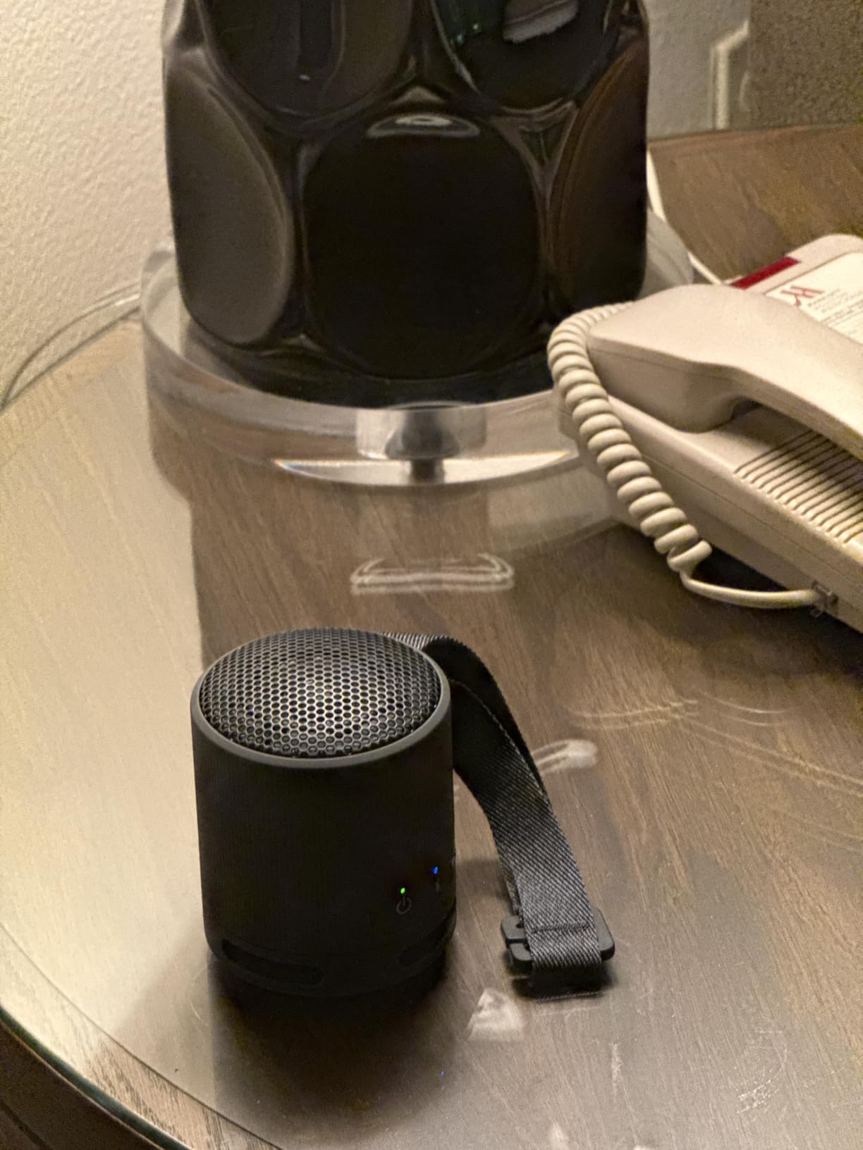 Sony SRS-XB100 Wireless Bluetooth Portable Lightweight Super-Compact Travel Speaker, Durable IP67 Waterproof & Dustproof Shower Speaker, 16 Hour Battery, Versatile Strap, & Hands-free Calling, Black customer photo 1