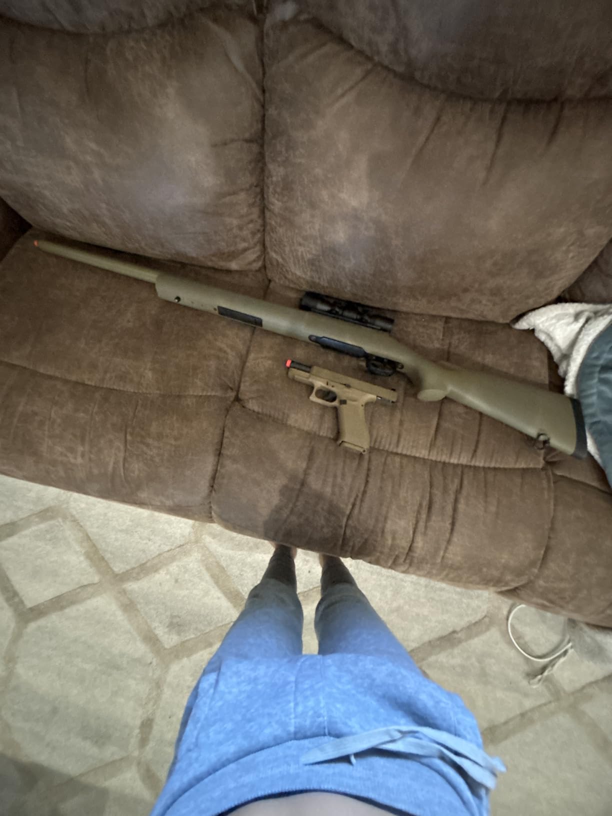 Lancer Tactical Upgraded M24 Bolt Action Spring-Powered Sniper Airsoft Rifle with Scope (Threaded, CNC Aluminum Spring, Up to 500 FPS) customer photo 2