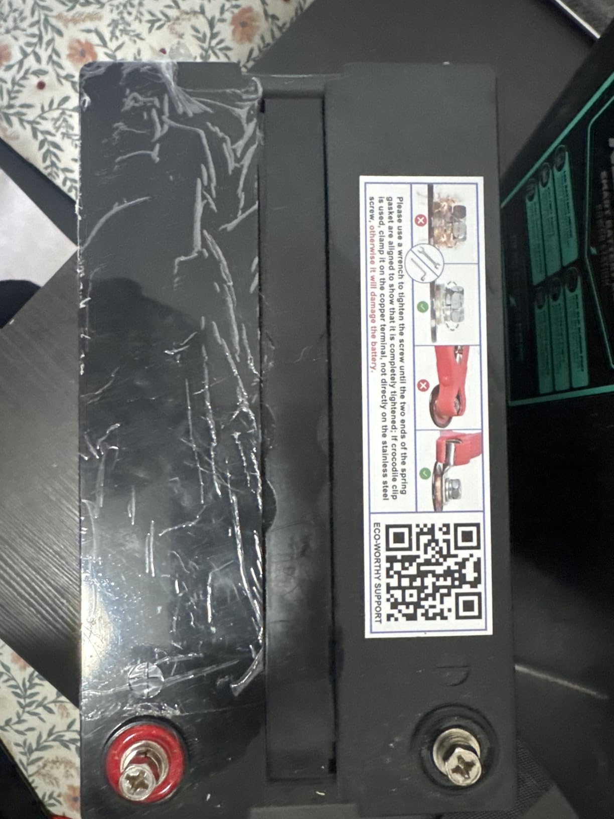 ECO-WORTHY 12V 50Ah Trolling Motor LiFePO4 Lithium Battery with BMS, 3000~15000 Times in Deep Cycle, for 30~50lb Trolling Motor, Travel Trailer, RV, Marine, Solar, Power Wheel Chair customer photo 2