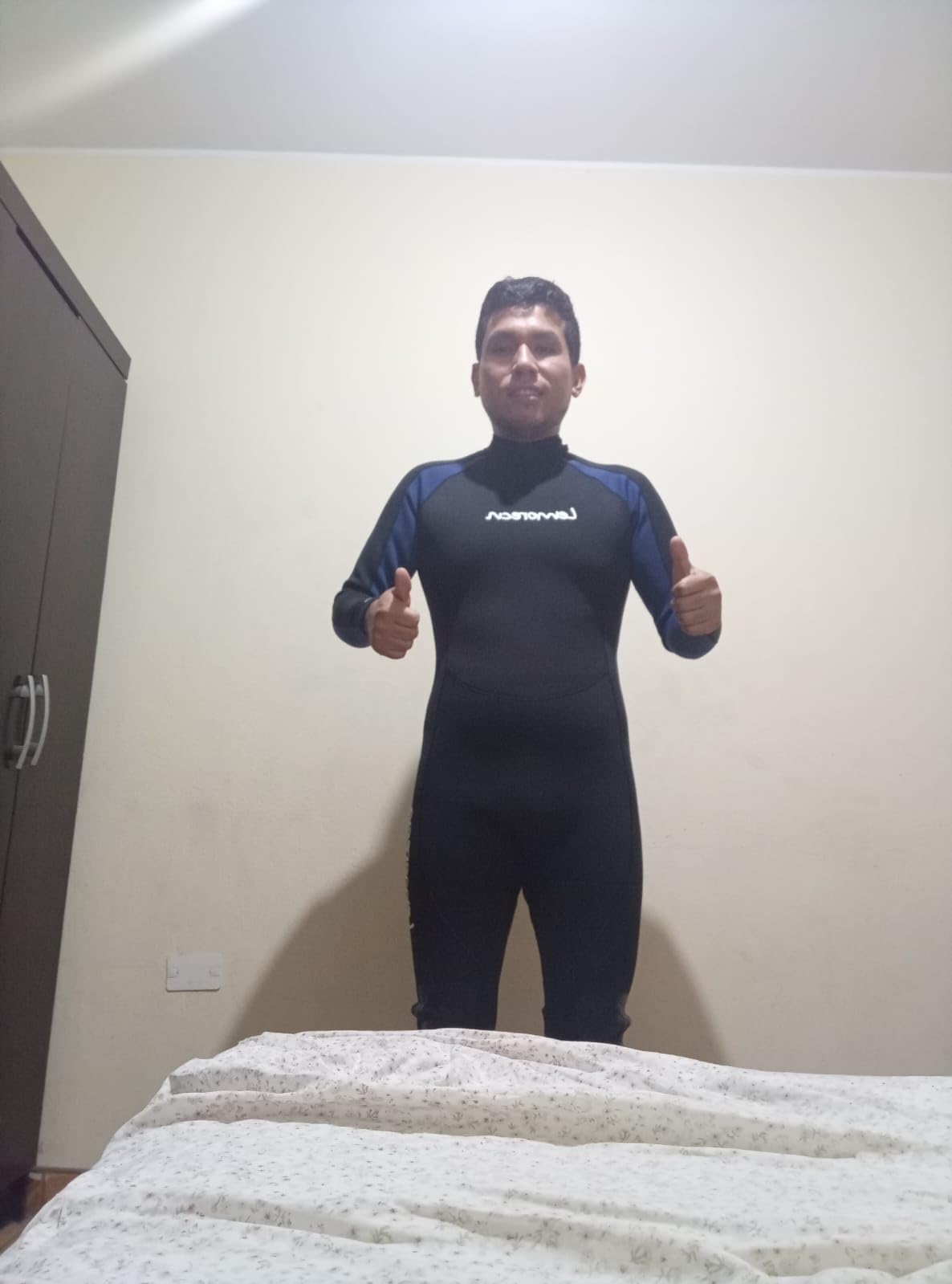 Lemorecn Men's Wetsuit 3/2mm and 5/4mm,Full Wetsuits for Men,Men's 3mm Full Wetsuit Front Zip for Diving Snorkeling Surfing Swimming customer photo 2