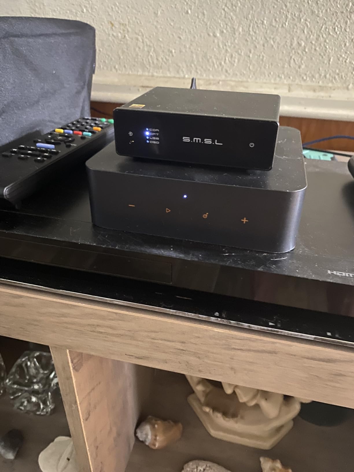 SMSL D1 Hi-Res Audio Dac Rohm BD34352EKV chip Touch Control RCA ouput 768kHz/32bit DSD512 THD+N 0.00038%, Audio DAC Dual USB/Optical/Coaxial Input SNR126dB for Phone/pad/PC/TV/DVD Home Desktop DAC customer photo 1