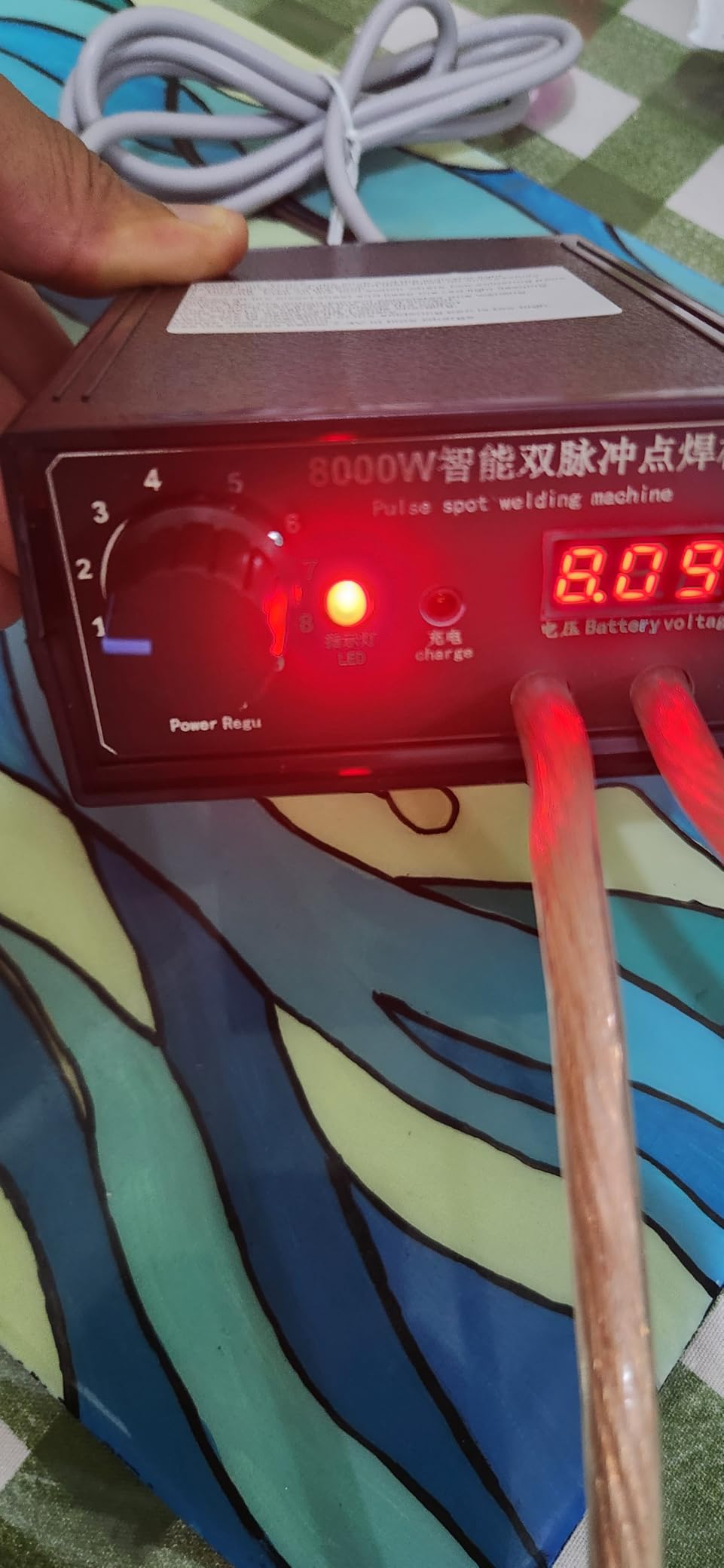 5000W Mini Battery Spot Welder, Portable Spot Welder Machine DIY Kit for 18650 Battery Pack Welding Tools, Adjustable Battery Welding Soldering Machine with Nickel Strip and Spot Welding Pen customer photo 1