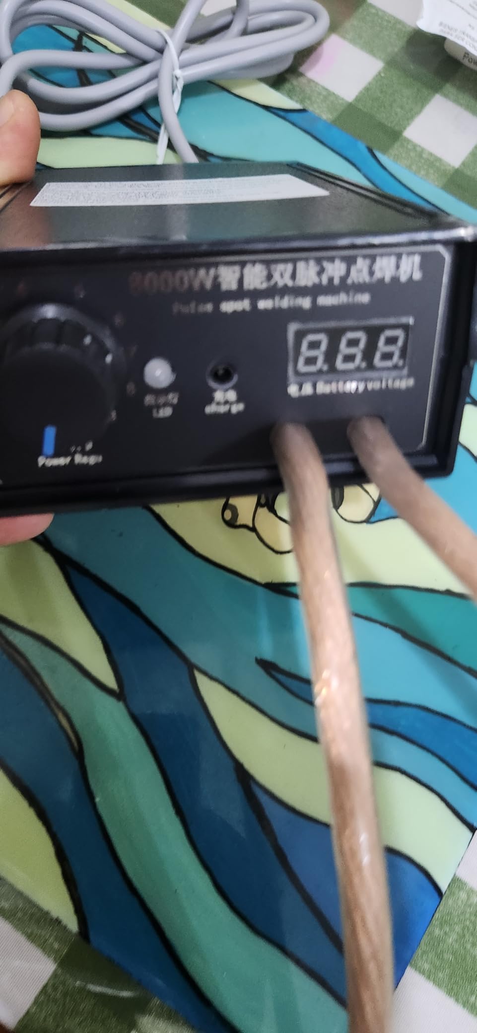 5000W Mini Battery Spot Welder, Portable Spot Welder Machine DIY Kit for 18650 Battery Pack Welding Tools, Adjustable Battery Welding Soldering Machine with Nickel Strip and Spot Welding Pen customer photo 2