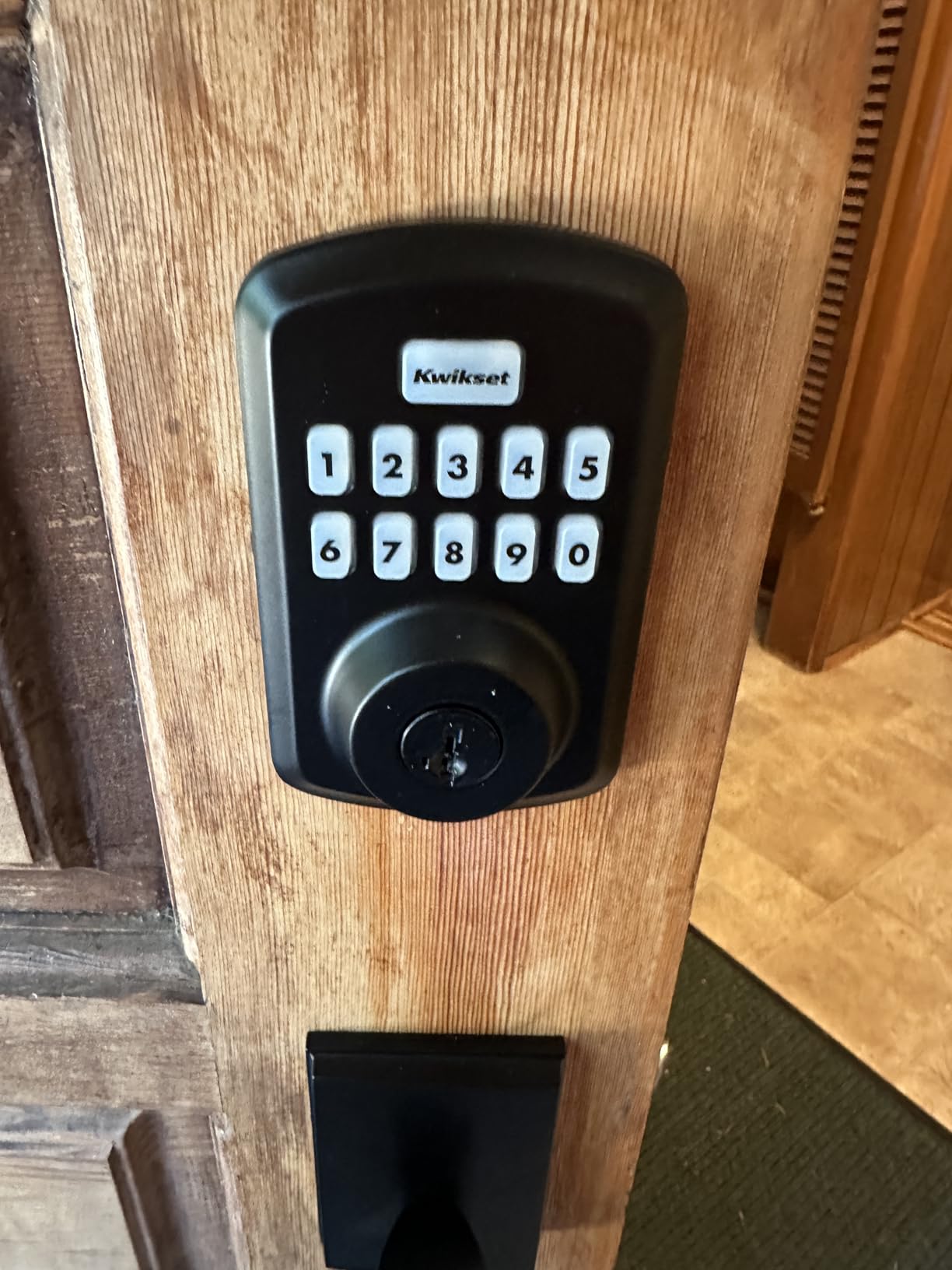 Kwikset Powerbolt 250 10-Button Keypad Satin Nickel Transitional Electronic Deadbolt Door Lock, Featuring Convenient Keyless Entry, Customizable User Codes, and Auto-Locking customer photo 1