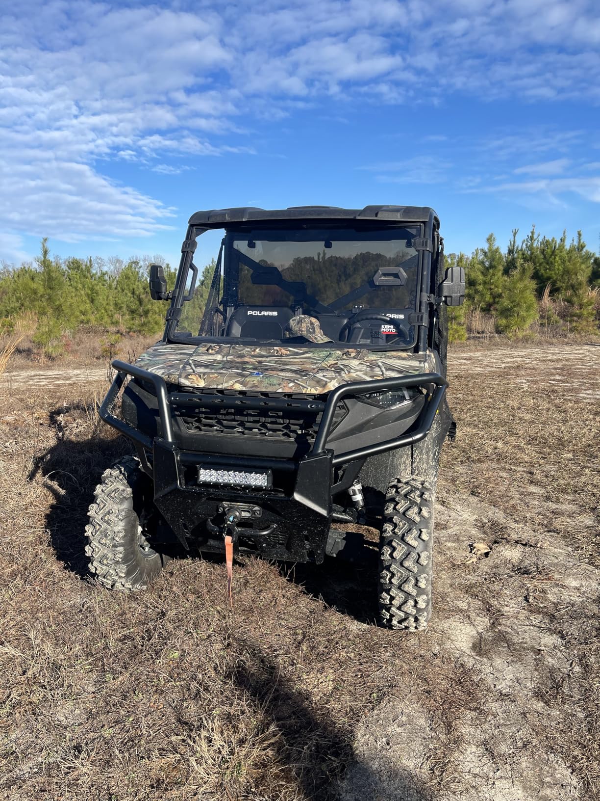 StarknightMT Ranger XP 1000 Front Bumper - UTV Upper Brush Guard Compatible with 2018-2024 Polaris Ranger 1000/ XP 1000/Crew XP 1000 (OEM 2882531) customer photo 1