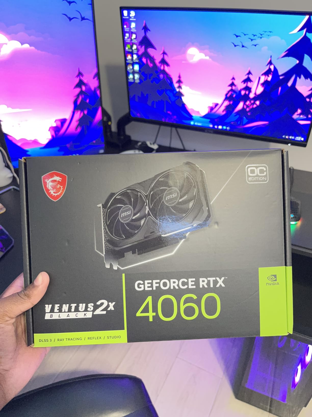 MSI GeForce RTX 4060 Ventus 2X Black 8G OC Gaming Graphics Card customer photo 2