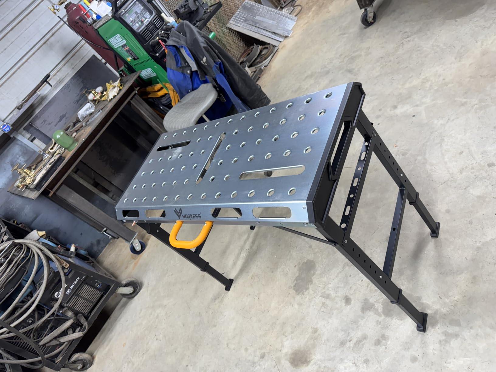 Portable Workbench 1000Lbs Capacity Heavy Duty Folding Work Table with 2 Quick Clamps, 4 Bench Dogs, 3 Tool Boxes for Garage Easy Storage customer photo 2