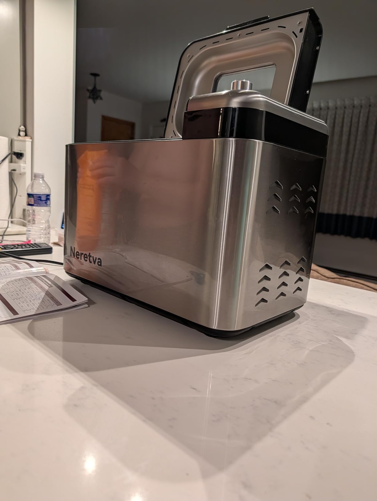 Neretva Bread Maker, 3.3LB Larger Bread Machine 15-in-1 Stainless Steel & Nonstick Ceramic Pan & Auto Nut Dispenser Breadmaker Machines Full Touch Panel with Gluten Free White Wheat Rye French Pizza customer photo 2