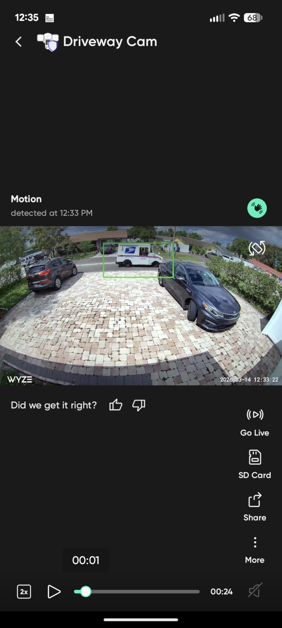 Wyze Floodlight Camera v2, Security Camera Outdoor, 2K HD with Color Night Vision, 2800-Lumen LEDs, 160 deg Wide View, 105dB Siren, Works with Alexa & Google Assistant, Wired, Free Expert Support customer photo 1