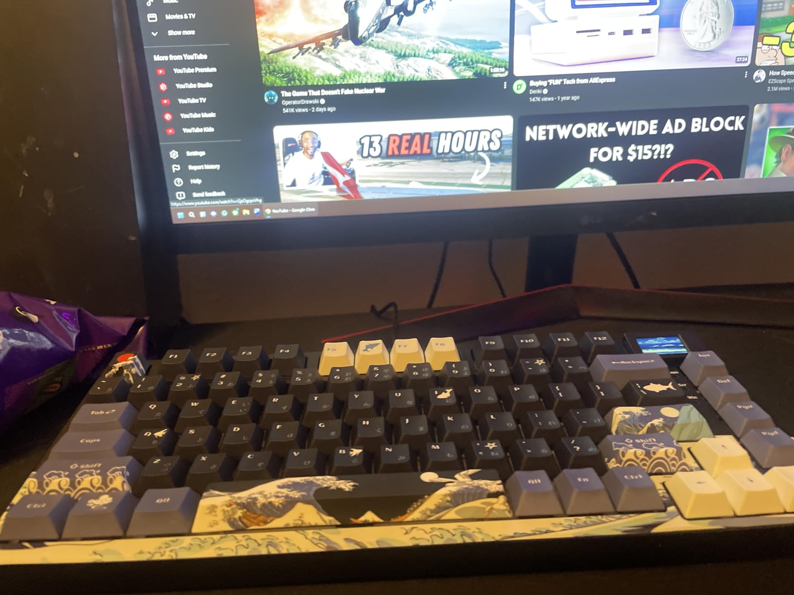 Womier SK80 75% Keyboard with Color Multimedia Display Mechanical Gaming Keyboard Creamy Sound, Wired Hot Swappable Gasket Mount RGB Custom Key Board, Pre-lubed Stabilizer for Mac/Win, Black Kanagawa customer photo 2