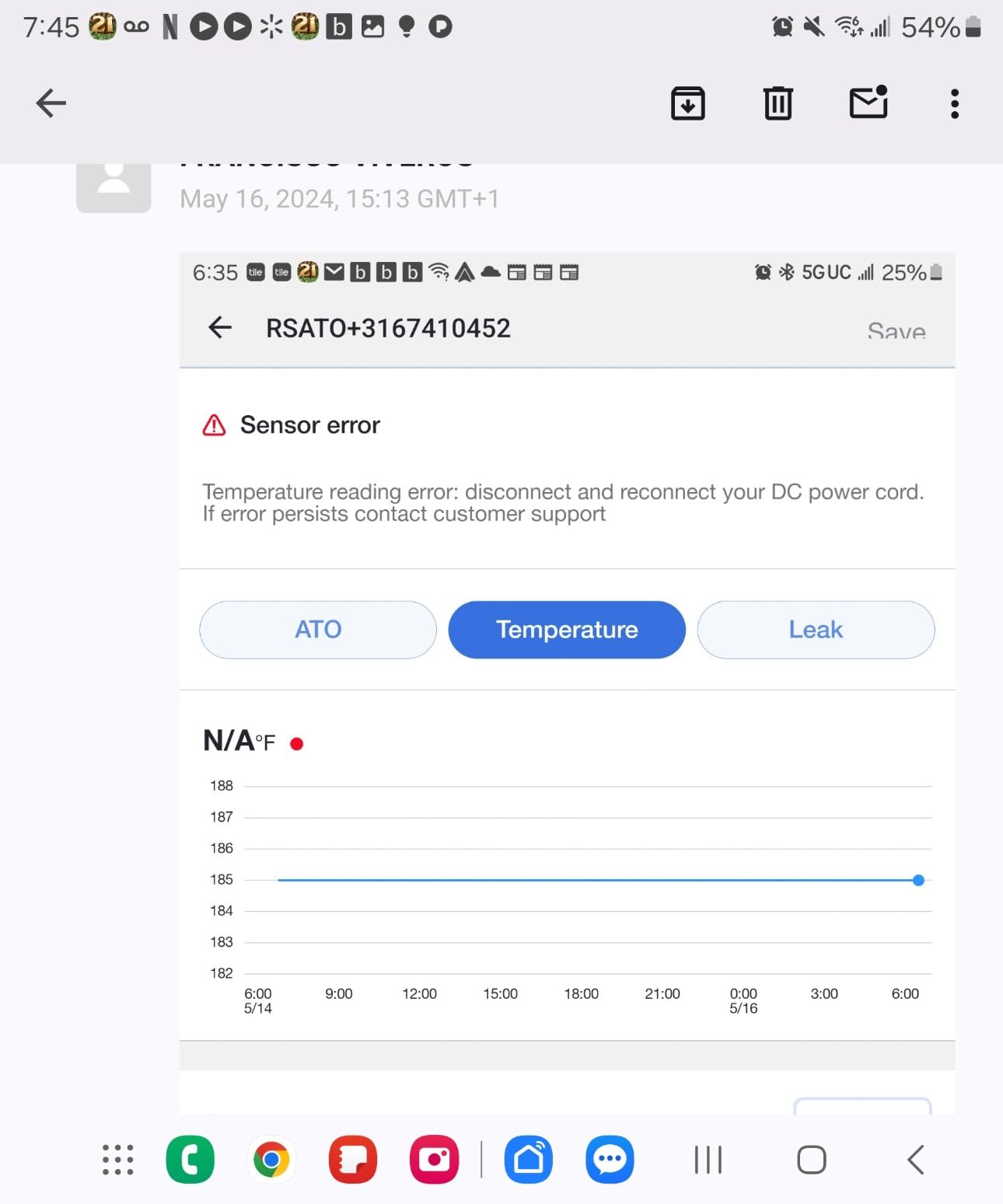 Red Sea 3-in-1 ReefATO + ATO Auto Top Off System for Aquarium | Water On Floor Alarm | App Controled with Fish Tank Temperature Probe customer photo 2