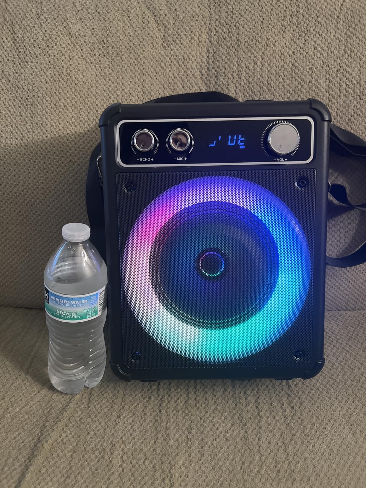 Karaoke Machine with 2 Wireless Microphones, Portable Bluetooth Speaker for Adults Kids, PA Systems Support TWS Echo Adjust TF USB AUX for Home Party Outdoor Travel customer photo 1