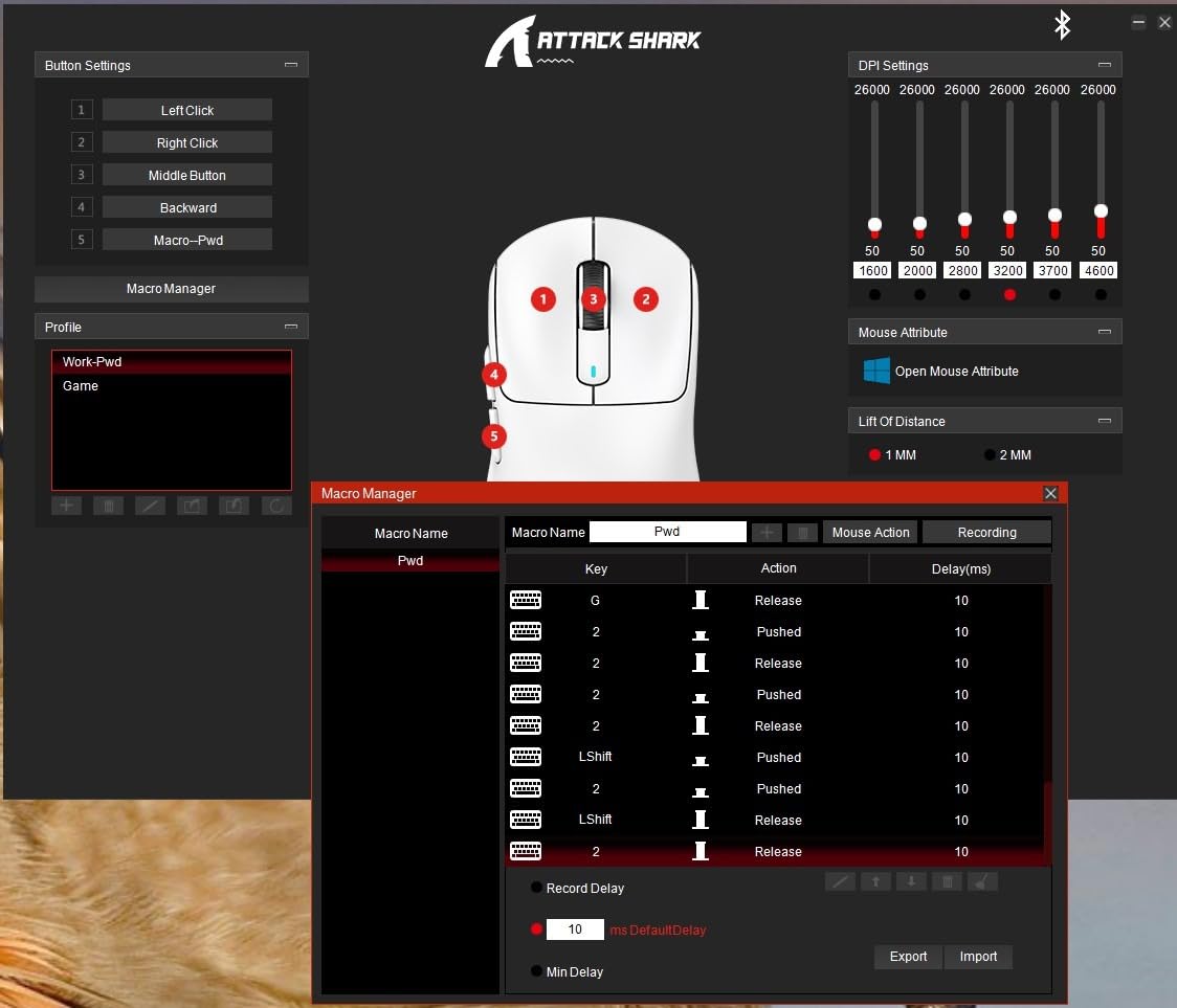 ATTACK SHARK X3 Lightweight Wireless Gaming Mouse, 49g Tri-Mode Bluetooth/2.4G/USB-C Wired Mouse, PAW3395 26K DPI Sensor, 200h Battery Life, Programmable Buttons, Griptape for PC/Laptop/Mac customer photo 1