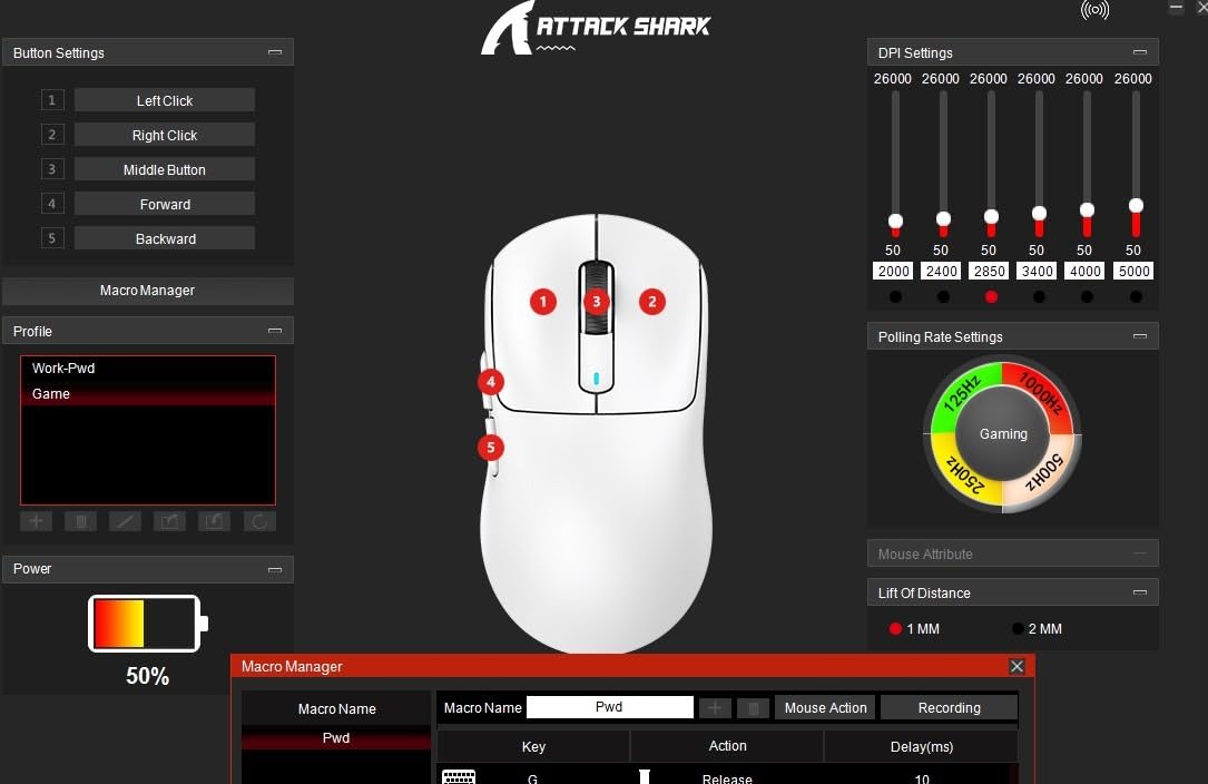 ATTACK SHARK X3 Lightweight Wireless Gaming Mouse, 49g Tri-Mode Bluetooth/2.4G/USB-C Wired Mouse, PAW3395 26K DPI Sensor, 200h Battery Life, Programmable Buttons, Griptape for PC/Laptop/Mac customer photo 2