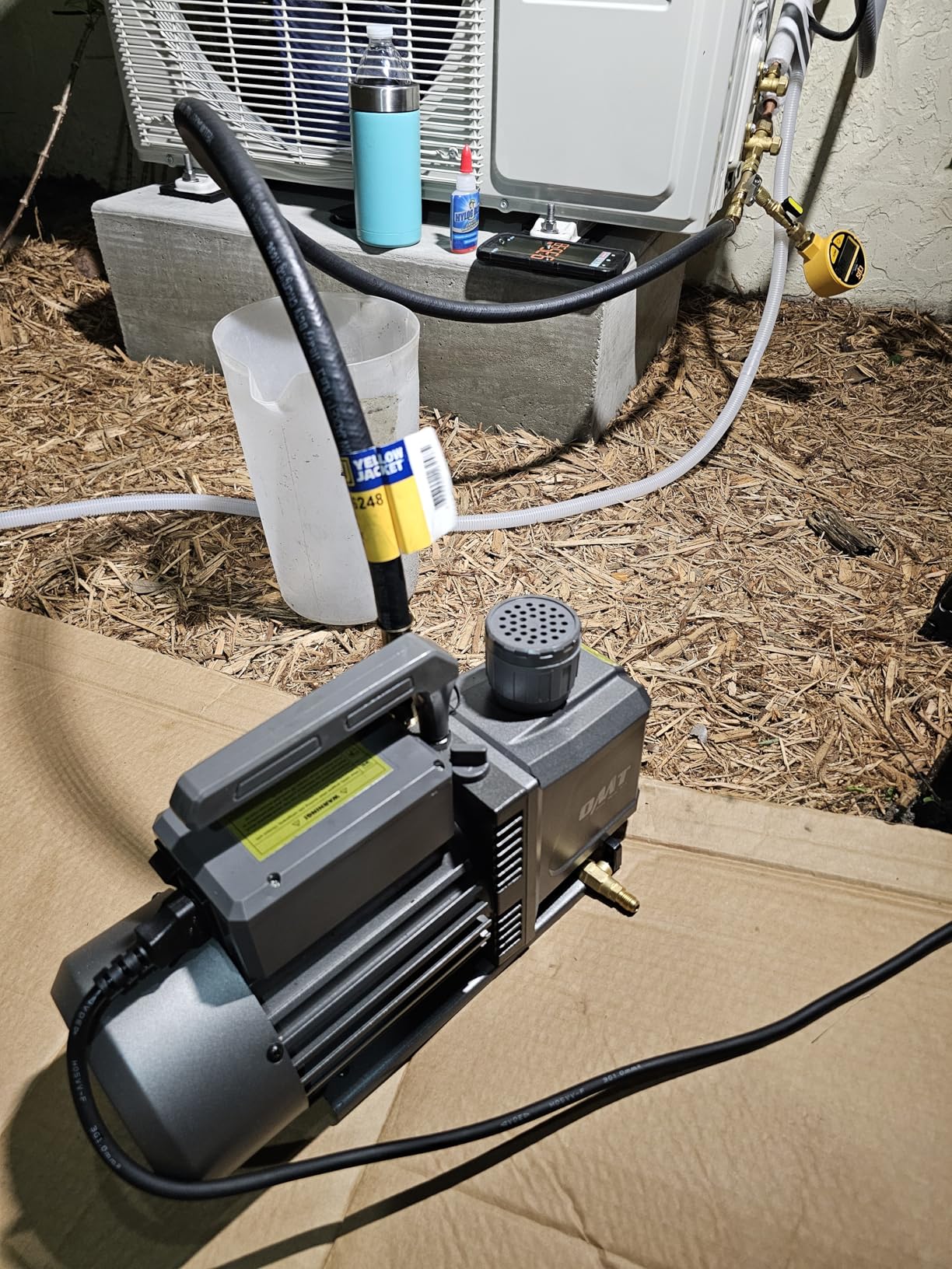 Orion Motor Tech 2 Stage Vacuum Pump, 9 cfm 3/4 hp HVAC Rotary Vane Vacuum Pump with 1.5 Micron Ultimate Vacuum, Two Stage Air Vacuum Pump for R22 R134a R410a HVAC Servicing customer photo 2