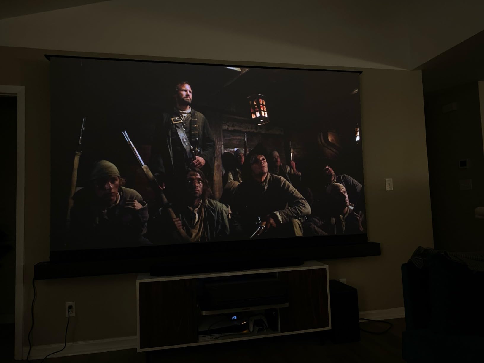 NexiGo Aurora Pro, Ultra Short Throw 4K Tri-Color Laser Projector, 2400 Lumens, Screen Adoption, Dynamic Laser Dimming, Dolby Vision & Atmos, HDR10+, HLG, Active 3D, 60W Speakers, UST TV customer photo 2