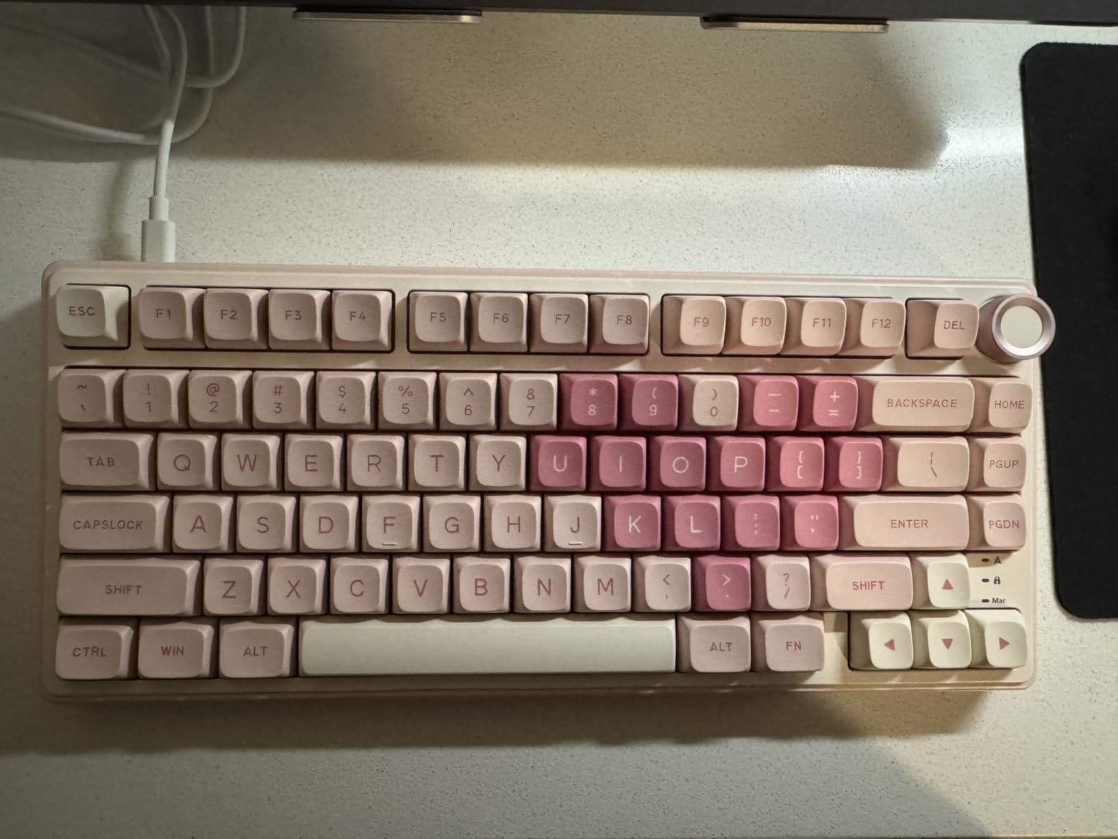 RK ROYAL KLUDGE R75 Wired Mechanical Gaming Keyboard, 75% Hot-Swap Mechanical Keyboard Volume Knob, Soft Pre-lubed Tactile Brown Switch customer photo 2