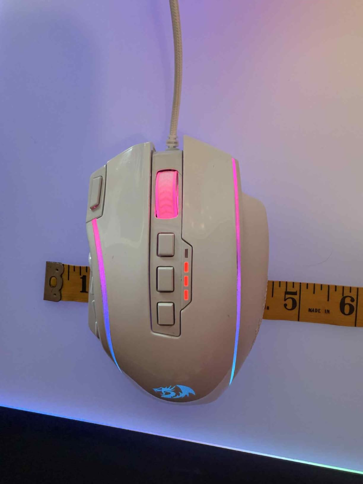 Redragon Wireless Gaming Mouse, MMO Gaming Mouse UP 16,000 DPI, 16 Macro Programmable Buttons, RGB Rechargeable with 12 Side Buttons, 70Hrs for PC Laptop MOBA FPS, M901P-KS customer photo 2