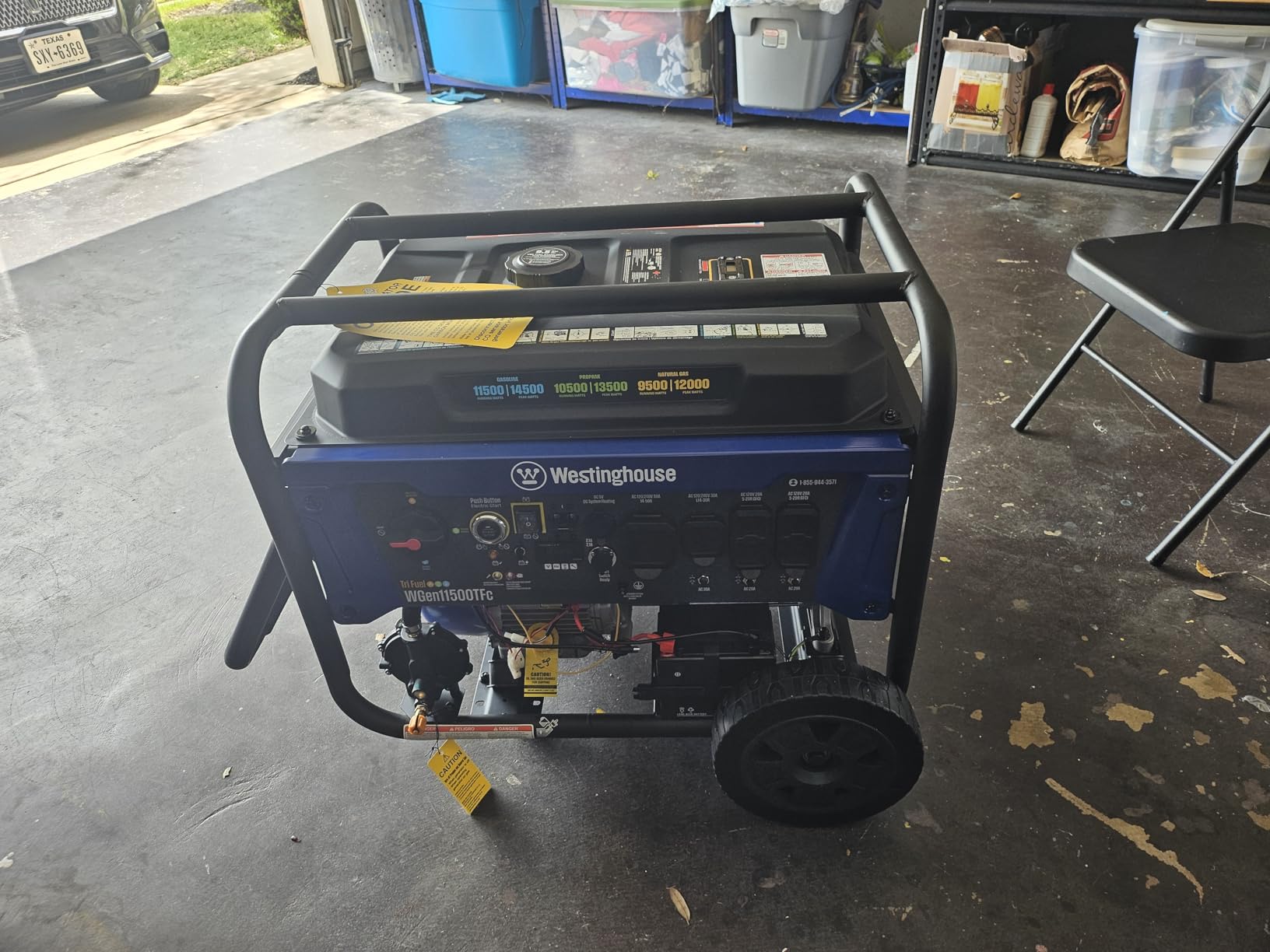 Westinghouse 14500 Peak Watt Tri-Fuel Home Backup Portable Generator, Remote Electric Start, Transfer Switch Ready, Gas, Propane, and Natural Gas Powered customer photo 2