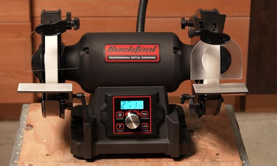 BUCKTOOL 1.0 HP 8 Inch High Speed Bench Grinder, 3590 RPM Table Grinder with 8.0A Motor, High Precision Wobble-free Wheel Grinder, TDS-200HD customer photo 2