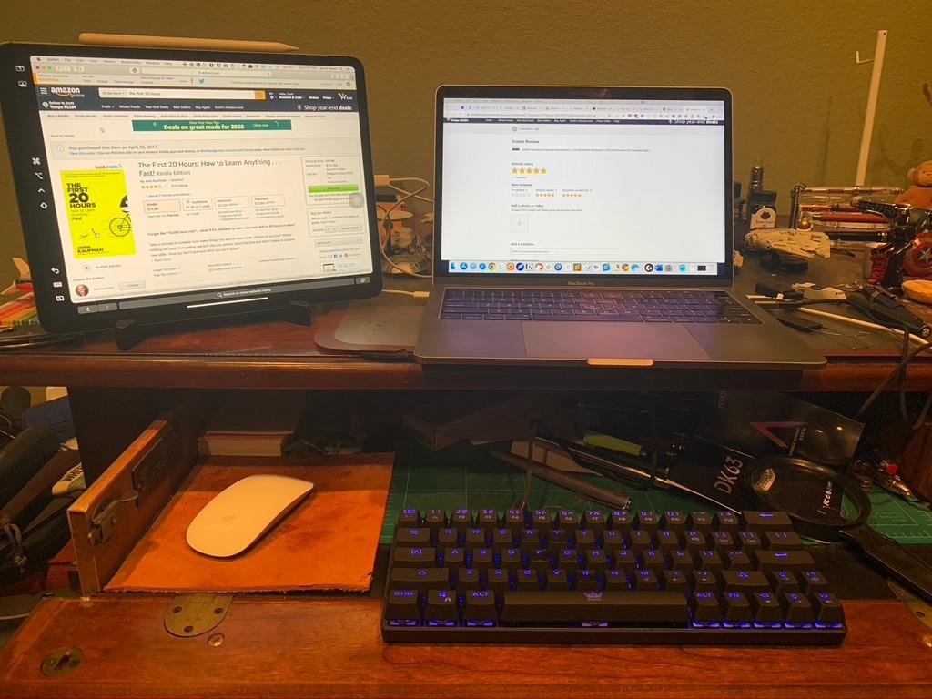 DIERYA DK63 60% Wireless Mechanical Gaming Keyboard | Bluetooth/2.4G/Wired Keyboard | RGB Backlit Compact 63 Keys Mini Office Keyboard | with Red Switch | for Windows Laptop PC Gamer Typist-White customer photo 1