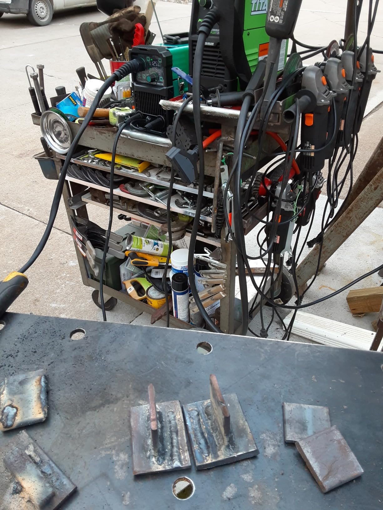 bestarc 145A MIG Welder, 110V 220V 4 in 1 Gas/Flux Core MIG/Lift TIG/Stick Welder Machine, Large LED Display Welding Machine, IGBT Inverter Welder MIG145 Soild Gasless Synergy MIG Welder customer photo 1