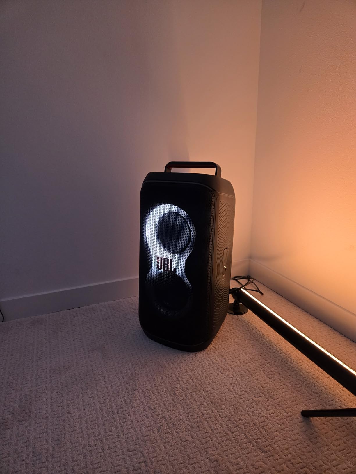 JBL PartyBox Club 120 - Portable Party Speaker with Foldable Handle, Powerful JBL Pro Sound, Futuristic lightshow, Up to 12 Hours of Play time, Splash Proof, Dual Mic & Guitar Inputs customer photo 2