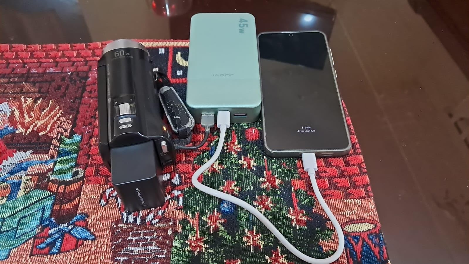 J2621 Power Bank Portable Charger 20000mAh 45W, PD3.0 QC 4.0 Fast Charging Battery Pack with LED Display,2 USB-C,2 USB-A for iPhone 15 16, MacBook customer photo 1