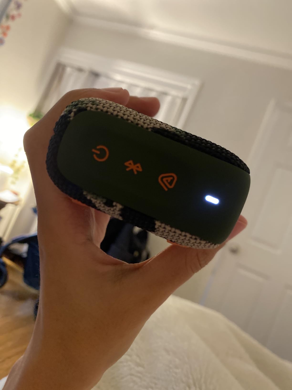 JBL Go 4 - Ultra-Portable, Waterproof and Dustproof Bluetooth Speaker, Big JBL Pro Sound with Punchy bass, 7-Hour Built-in Battery, Made in Part with Recycled Materials (Blue) customer photo 2