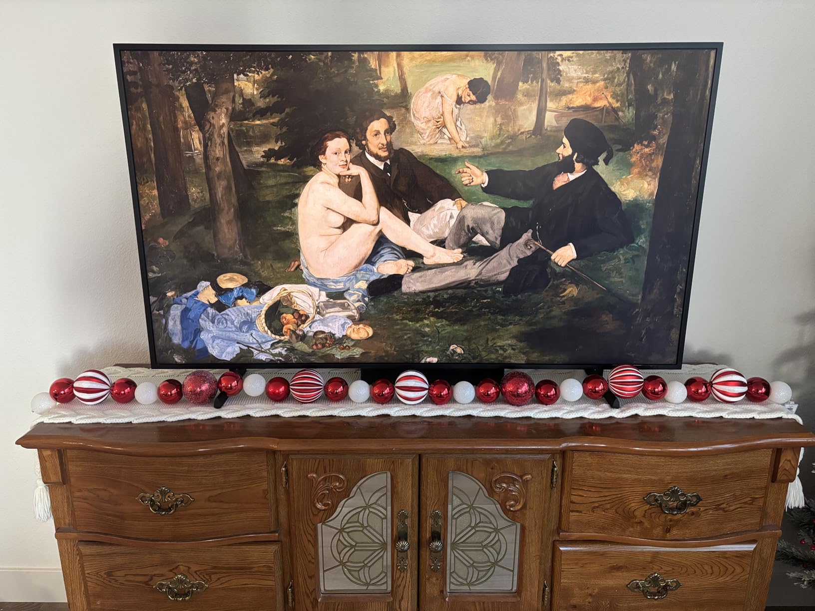 SAMSUNG 55-Inch Class QLED 4K LS03D The Frame Series Quantum HDR Smart TV w/Dolby Atmos, Art Mode, Anti-Reflection, Customizable Frame, Slim Fit Wall Mount with Alexa Built-in (QN55LS03D, 2024 Model) customer photo 1