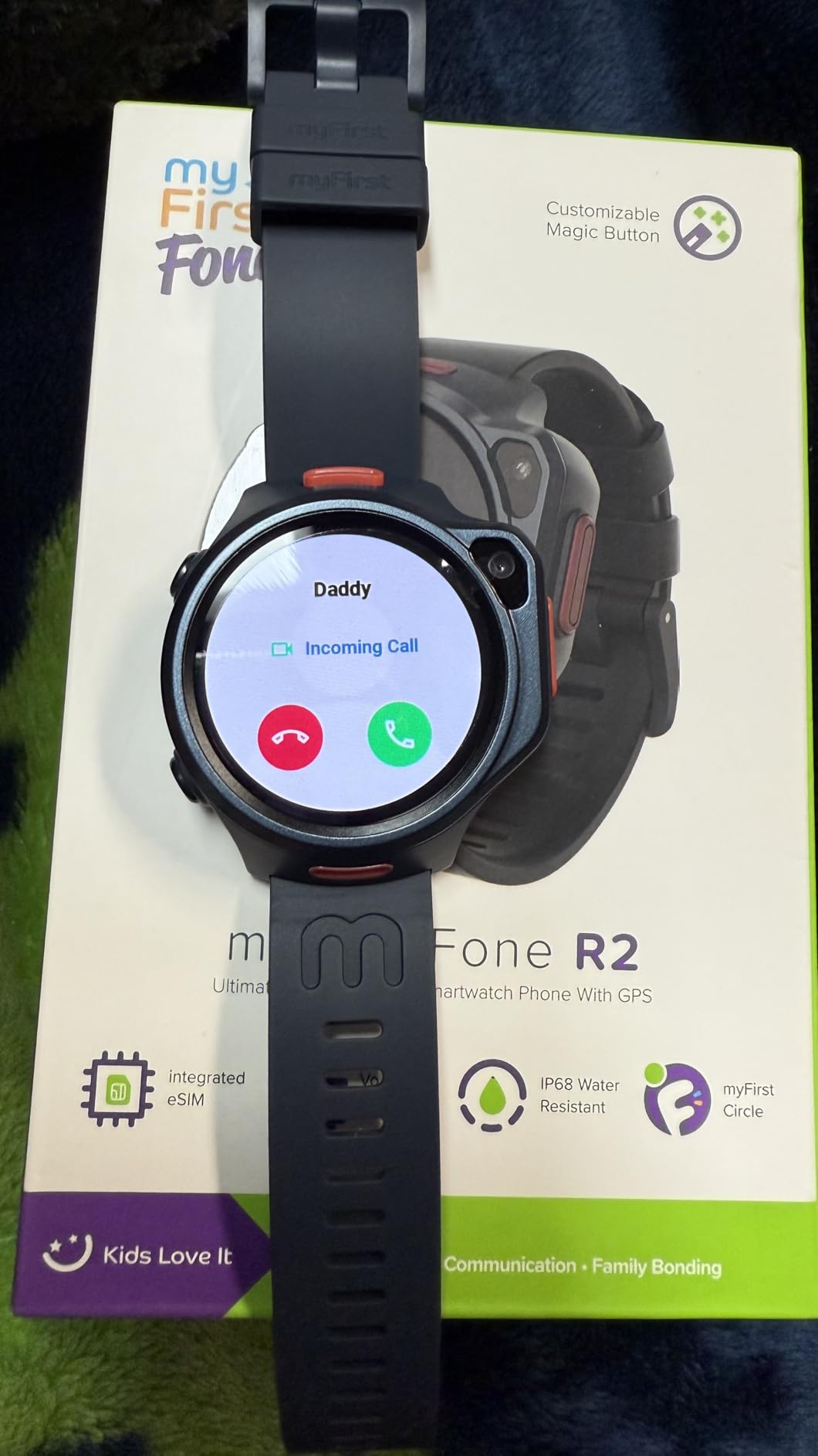 myFirst Fone R2 (North America Version) Kids Smartwatch with eSIM Video Calls Messaging Real-Time GPS Tracking SOS Button Safety Alerts Music Player Gift for Boys (Mixed Berries) customer photo 1