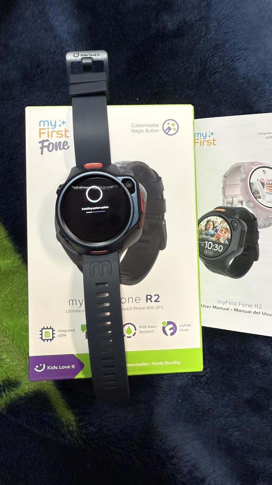 myFirst Fone R2 (North America Version) Kids Smartwatch with eSIM Video Calls Messaging Real-Time GPS Tracking SOS Button Safety Alerts Music Player Gift for Boys (Mixed Berries) customer photo 2