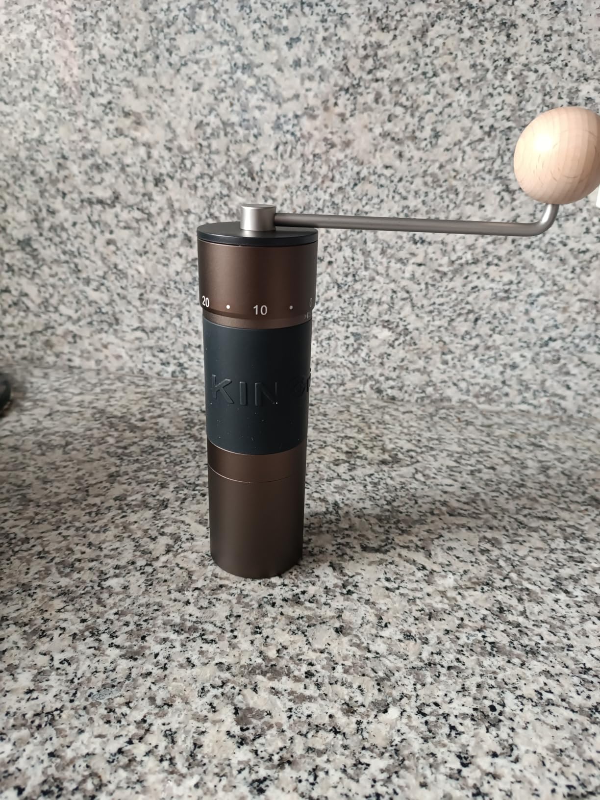 KINGrinder K6 Manual Hand Coffee Grinder with Straight Handle for French Press, Drip, Espresso with Assembly Consistency Stainless Steel Conical Burr Mill, 25-35g Capacity customer photo 2