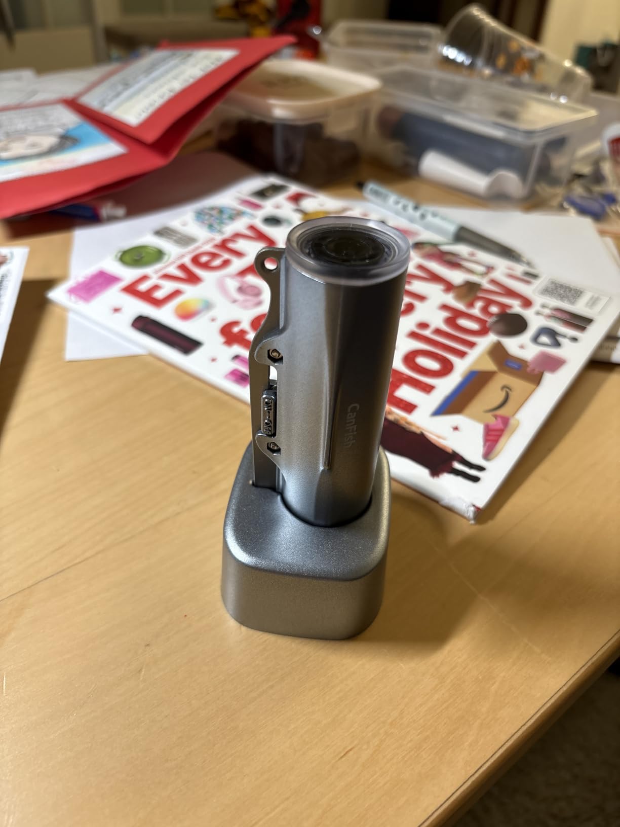 CanFish Fishing CamX Fishing Finders Camera,Lure Action Camera HD 1080P &136 Degree Ultra-Wide-Angle,656FT ROV Waterproof/Motion Sensing/Segmented Intelligent Recording/Wireless Charge/App Compatible (Grey) customer photo 2