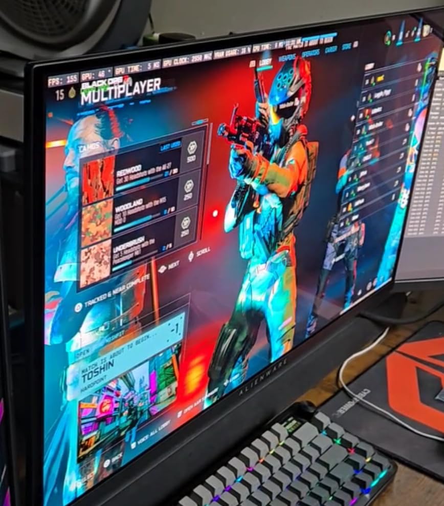 Alienware AW2725DF OLED Gaming Monitor - 26.7-inch Quantom-Dot WQHD (2560x1440) 360Hz 0.03Ms Display, AMD FreeSync Premium Pro, HDMI/DP/USB 3.2 Gen1, Height/Tilt/Swivel/Pivot Adjustability - Black customer photo 2