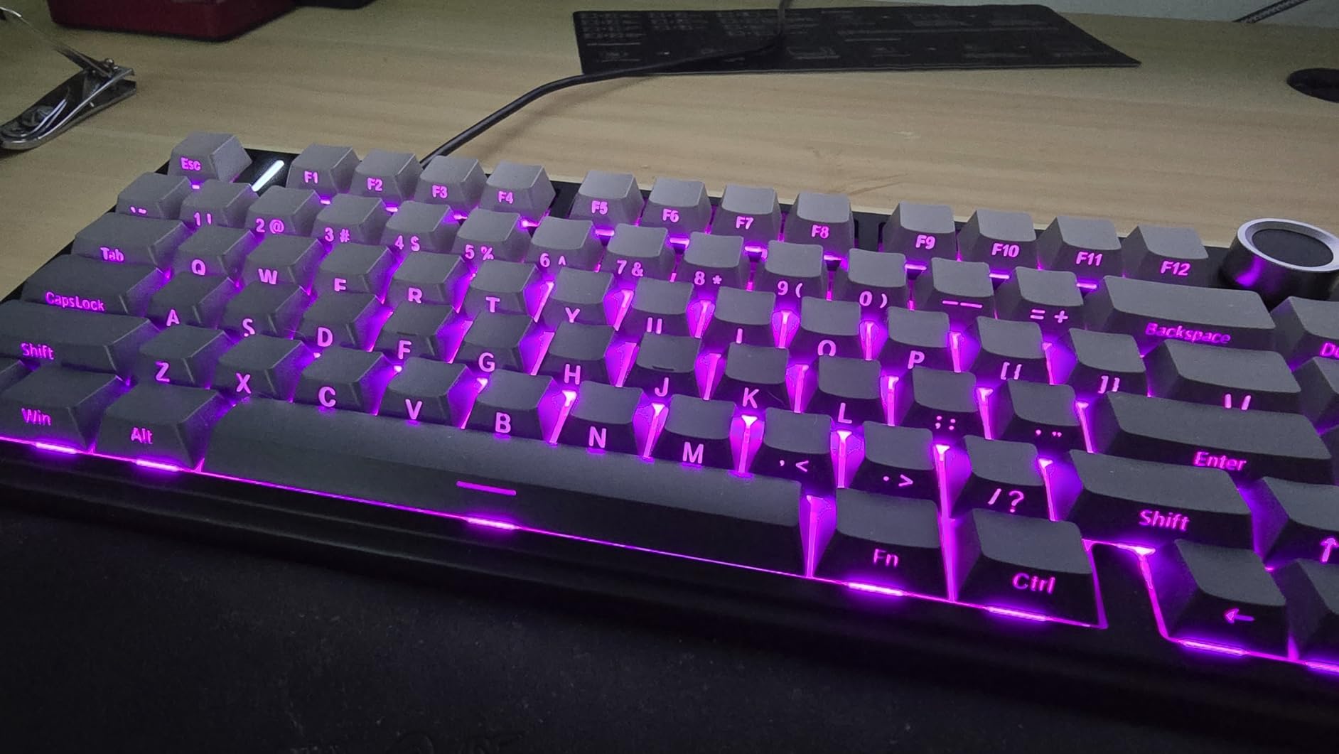AULA F75 Pro Wireless Mechanical Keyboard, 75% Hot Swappable Custom Keyboard with Knob, RGB Backlit, Pre-lubed Reaper Switches, Side Printed PBT Keycaps, 2.4GHz/USB-C/BT5.0 Mechanical Gaming Keyboards customer photo 1