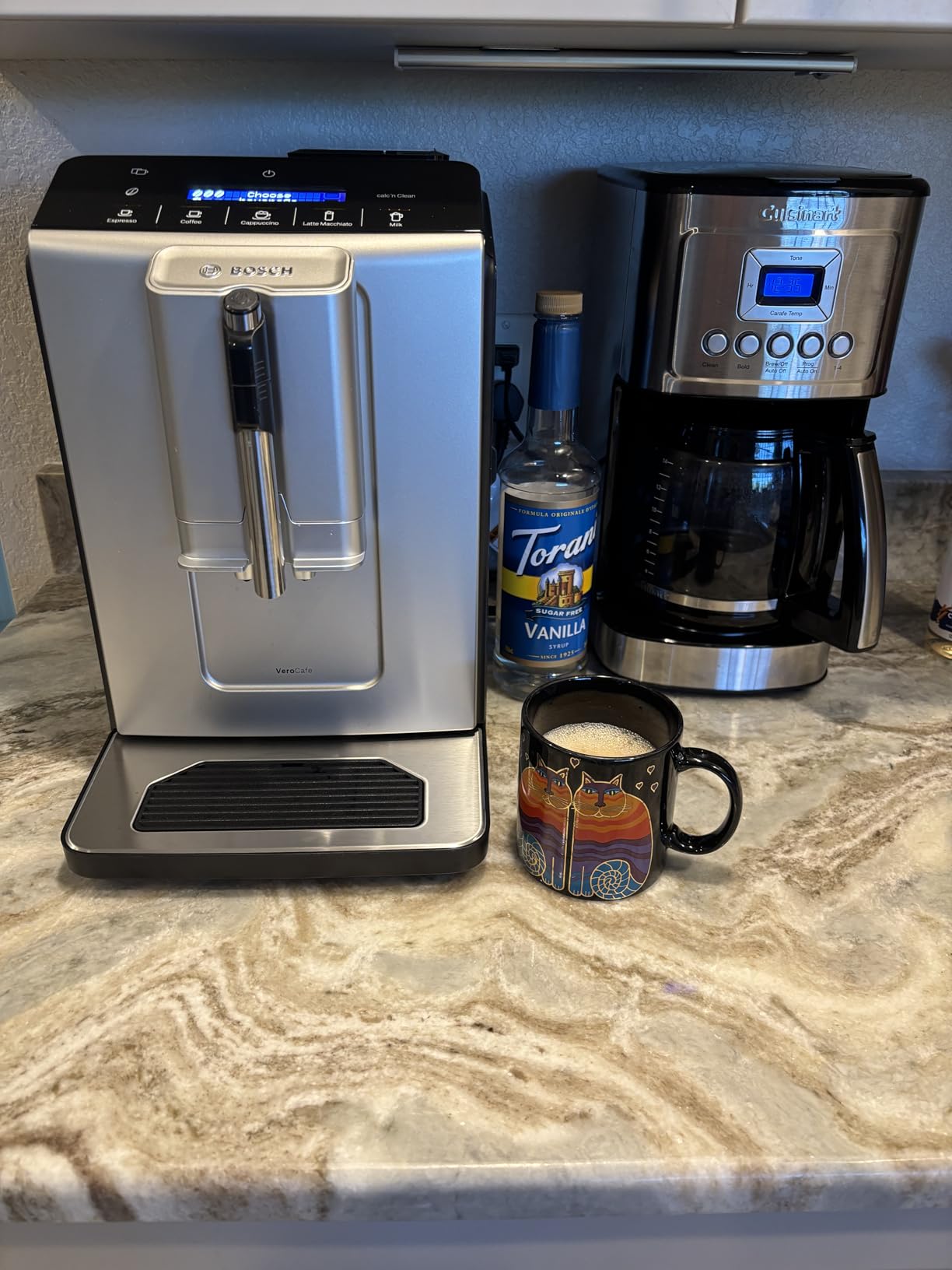 Bosch Fully Automatic Coffee and Espresso Machine - One-Touch Drinks, Barista Style, Double Cup Super Coffee Maker - Large Bean Capacity - Easy Clean, Maintenance - Black - TIU20307 customer photo 1