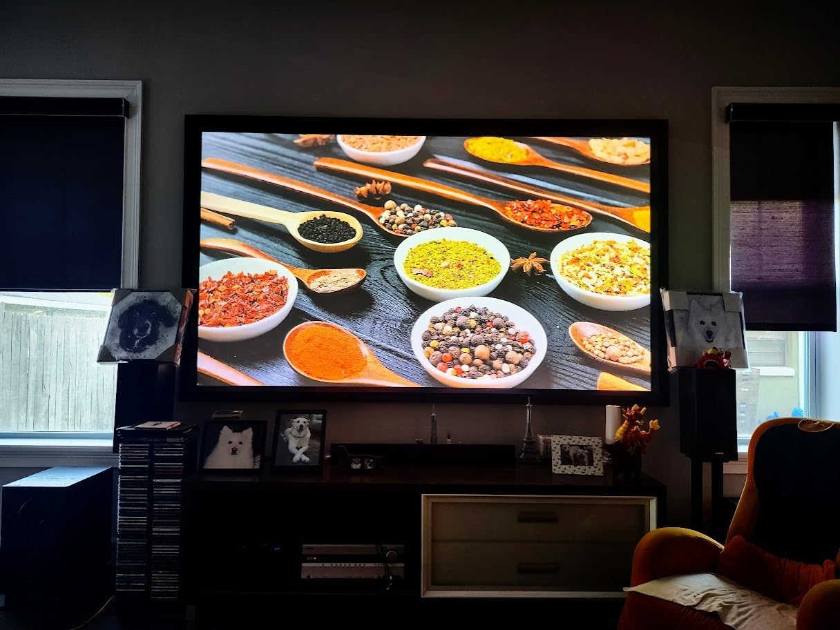 Dangbei DBOX02 Laser Projector 4K GTV, 2450 ISO Lumens, Netflix Officially Licensed, Blu-ray 3D, Home Theater Projector with WiFi and Bluetooth, HDR10+, 200-inch Picture, 2x12W DTS:, Dolby Audio customer photo 1