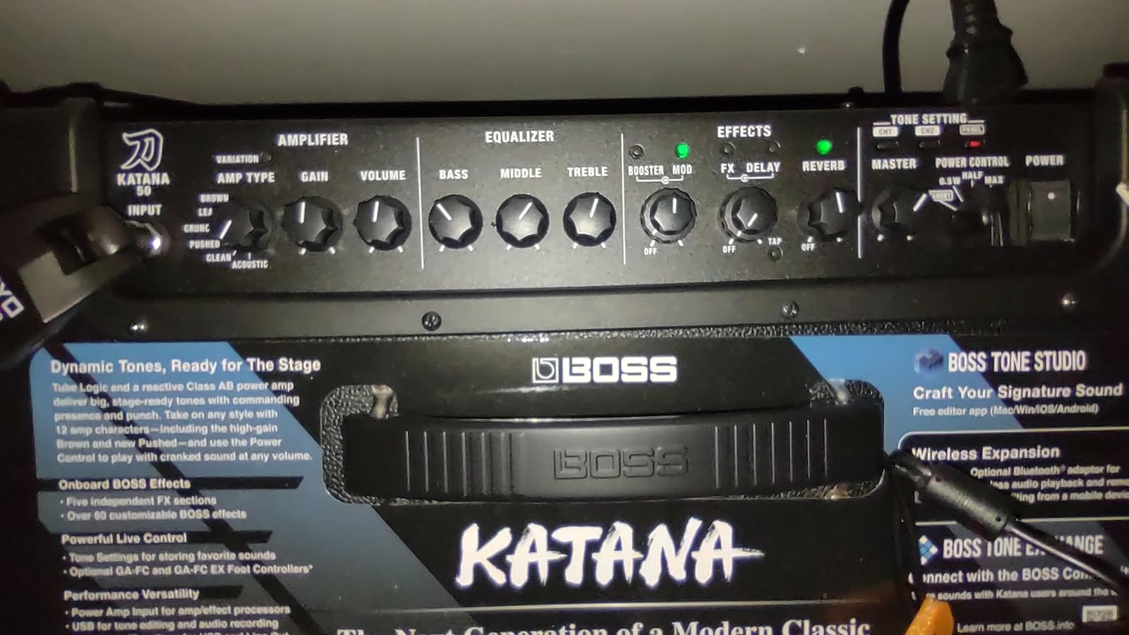 BOSS Katana-50 Gen 3 Guitar Amplifier | Compact 50-Watt Combo Amp | Custom 12-Inch Speaker | Evolved Tube Logic Sound | 12 Amp Characters | Onboard BOSS Effects customer photo 1