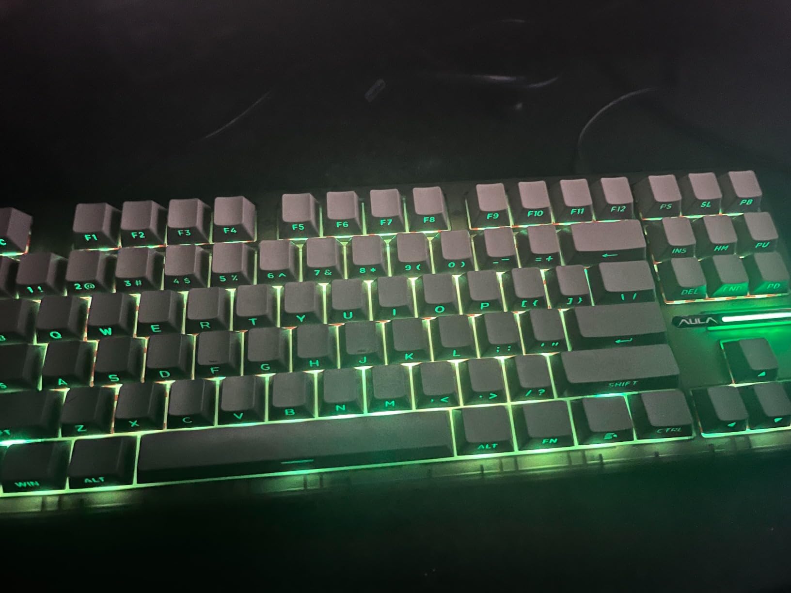 AULA F87 Pro Wireless Mechanical Keyboard,Tri-Mode BT5.0/2.4GHz/USB-C Hot Swappable Custom Keyboard,Pre-lubed Switches,Side Printed PBT Keycaps,75% TKL RGB Backlit Gaming Keyboards customer photo 2