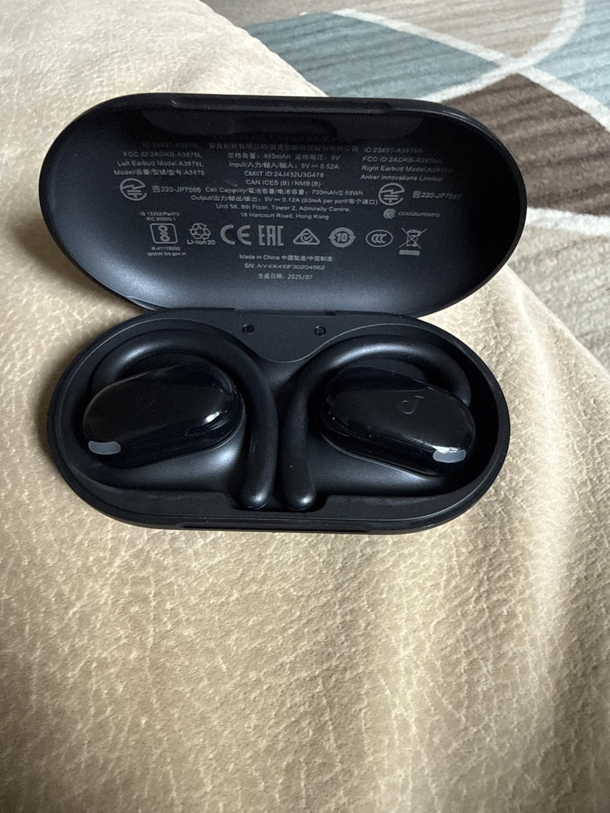 Soundcore V20i by Anker Open-Ear Headphones, Adjustable Ear Hooks, Ultra-Comfort, Snug Fit, Powerful Sound, Clear Calls, IP55, 36H Playtime, Bluetooth 5.4 Wireless Earbuds, Multipoint Connection customer photo 2