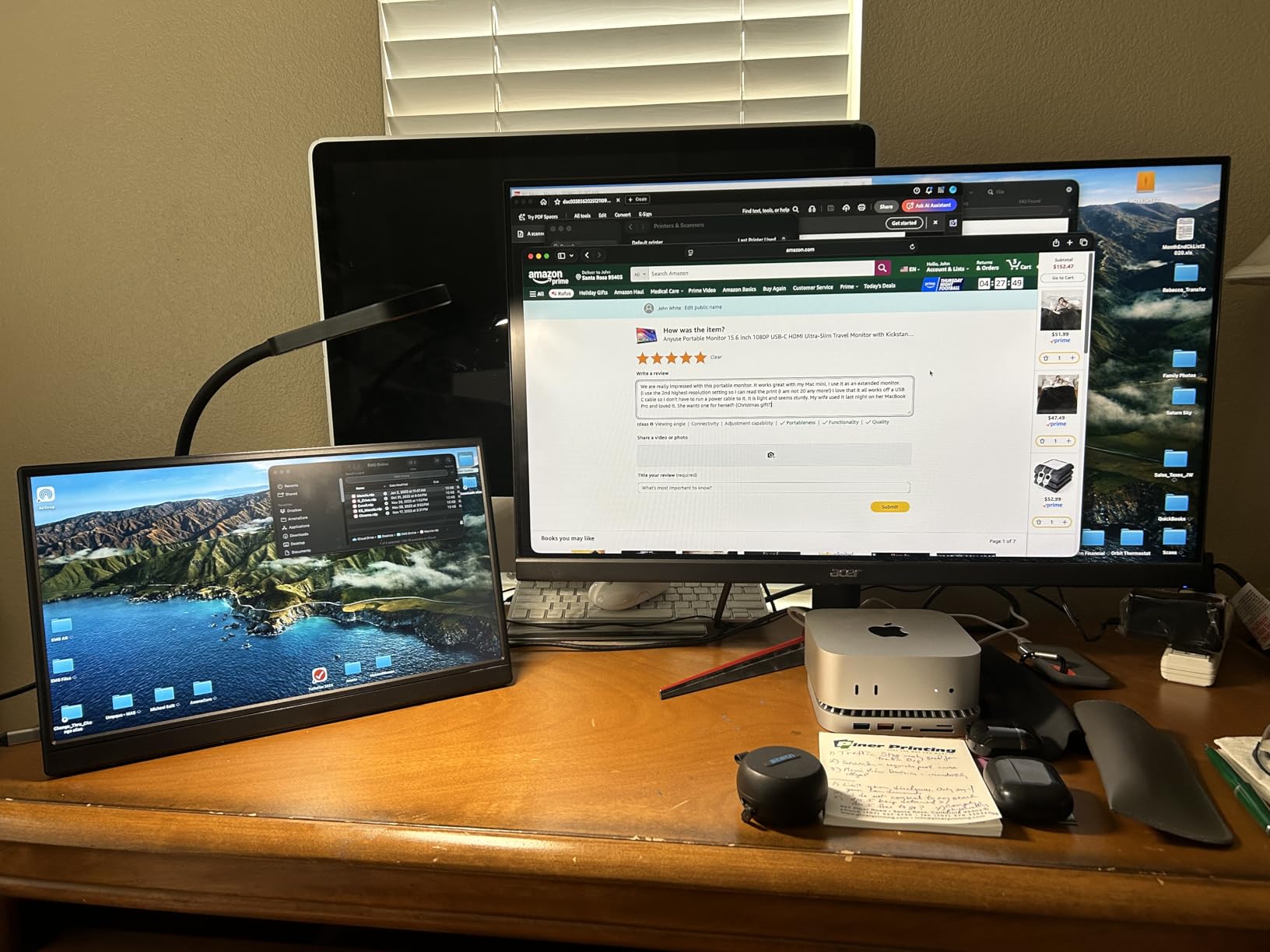 Portable Monitor 15.6 Inch 1080P USB-C HDMI Ultra-Slim Travel Monitor with Kickstand, for Laptop, PC, Mac Phone, PS, Xbox, Swich IPS Ultra-Thin Zero Frame Gaming customer photo 2