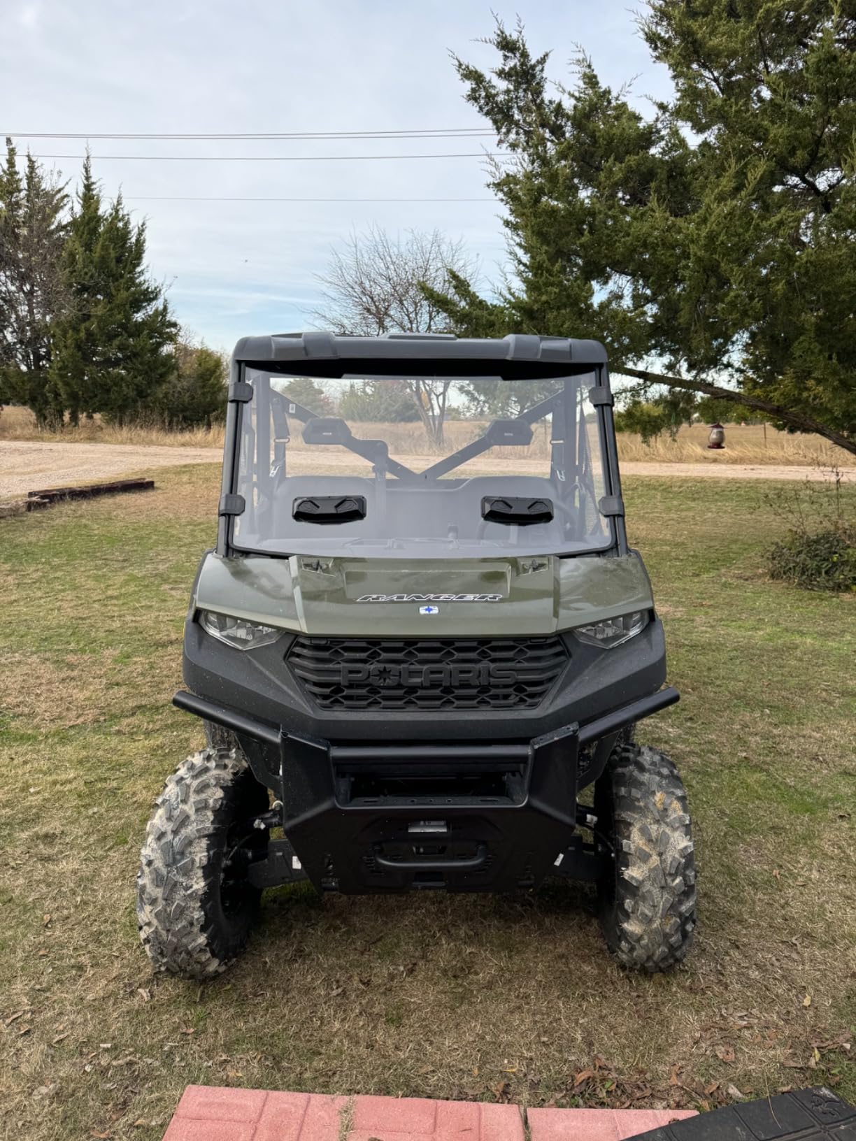 StarknightMT Ranger XP 1000 Flip Windshield, Ranger Front Full Windshield Compatible with Polaris Ranger XP 1000/ Crew XP 1000 2017-2026, Ranger 1000/ Crew 1000 2020-2026, Work with Grab Bar customer photo 1