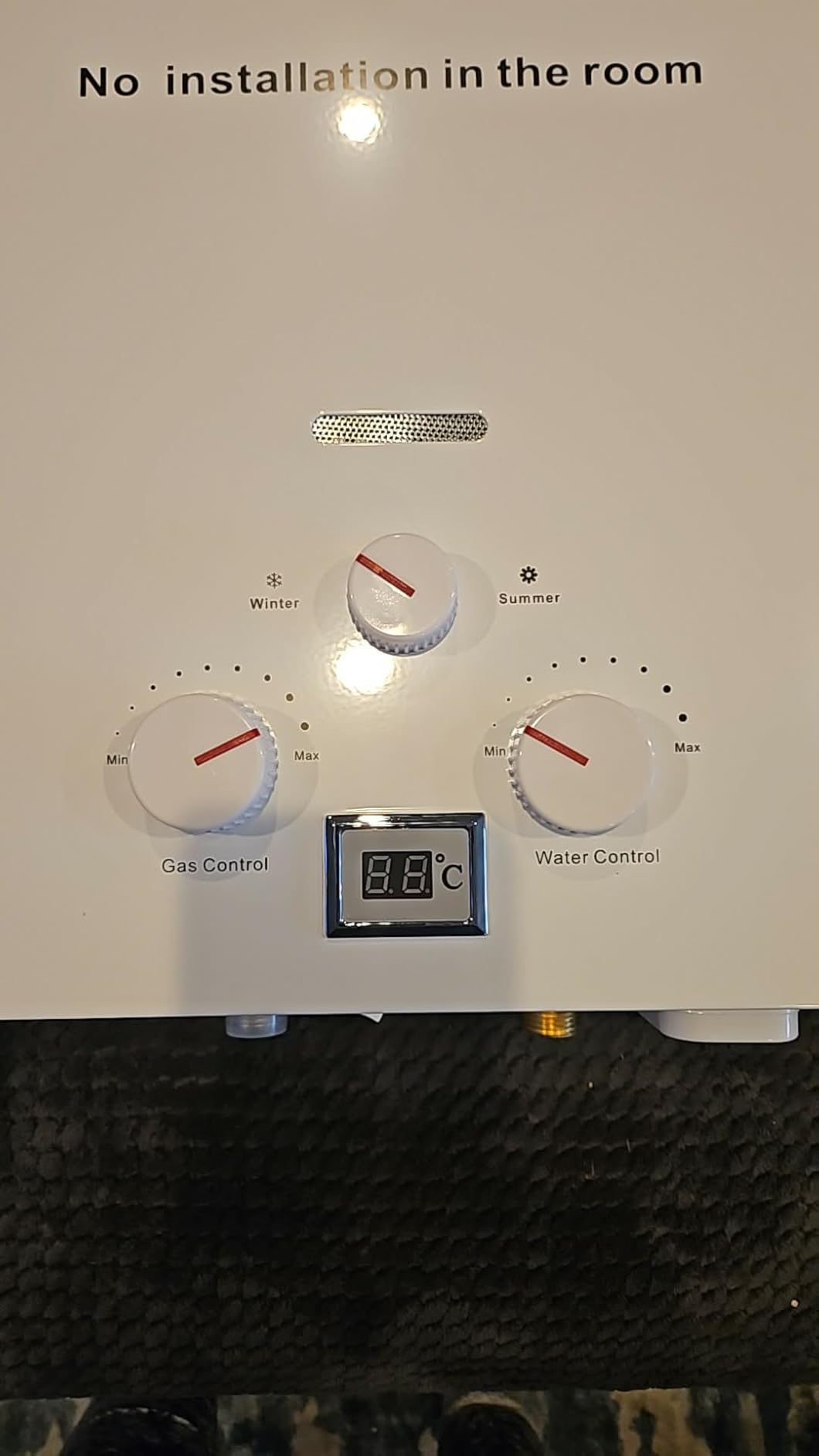 Tankless Water Heater Propane, 2.11 GPM RV with Digital Display,8L Portable Instant Hot Gas with Overheating Protection for Indoor and Camping,40,824 BTU customer photo 2