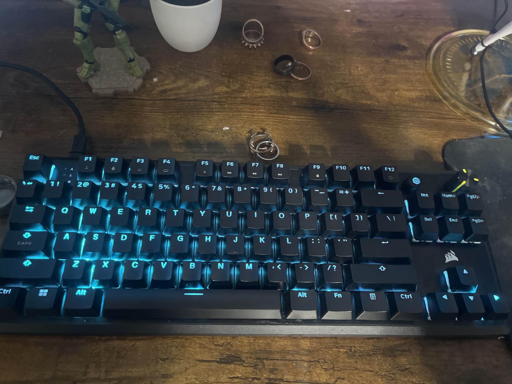 Corsair K70 CORE TKL RGB Tenkeyless Mechanical Wired Gaming Keyboard - Pre-Lubed MLX Red v2 Linear Switches, SOCD, ABS Double-Shhot Keycaps, Sound Dampening, 1000Hz Polling, QWERTY NA - Black customer photo 2