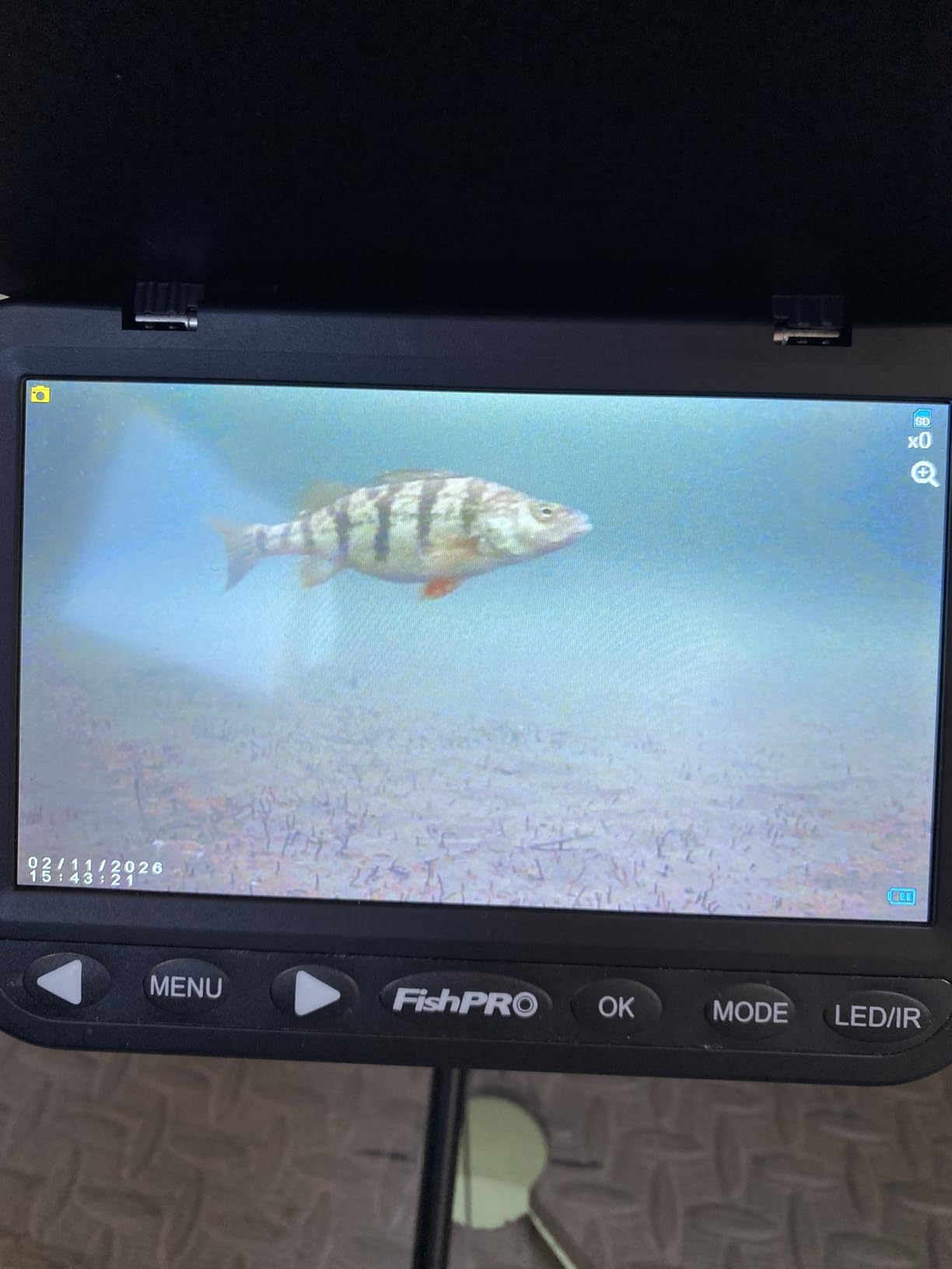 [FishPRO 2026 Upgrade] NO.1 HD 1080P Underwater Fishing Camera 7'' IPS- w/10,000mAh (Ease to Use) N/DVR Ice Fishing Camera, Fish Finder Camera for Ice Lake Boat Fishing w/USB-C, LED+IR, 82ft customer photo 2