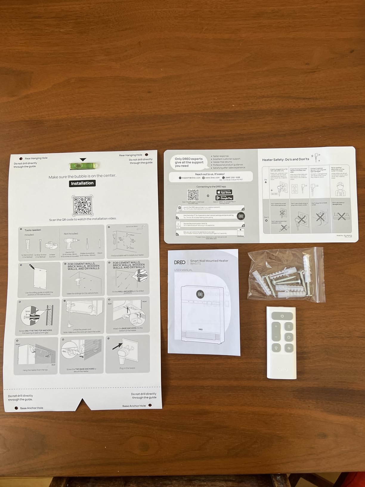 DREO Smart Wall Heater, IP24 Electric PTC Space Heaters for Indoor Use, 30° Oscillation, Adjustable Thermostat, Remote Control, Works with Alexa, 24H Timer, Easy-mounted for Office, Bedroom, Home customer photo 2