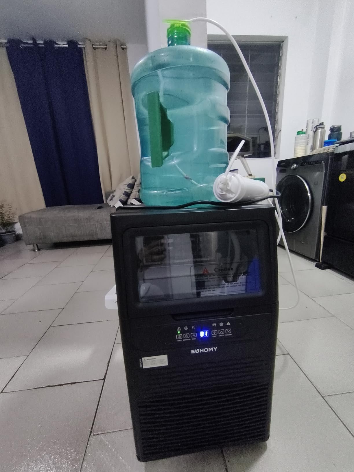 EUHOMY Commercial Ice Maker Machine,80lbs/24H,36 Ice Cubes in 8-12 Mins,Under Counter Ice Maker with Water Filter,12lbs Storage Capacity,Freestanding Ice Machine for Home/Bar/Cafe/Restaurant customer photo 2