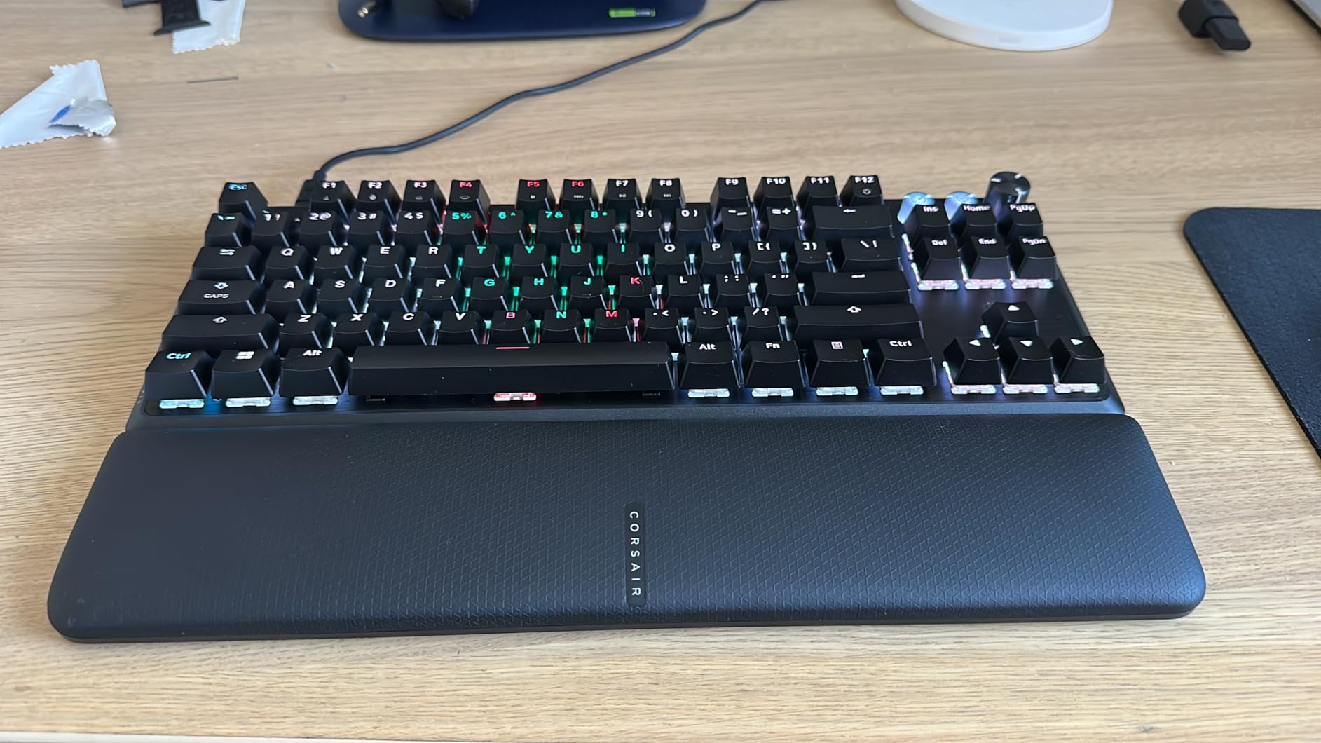 Corsair K70 PRO TKL RGB Tenkeyless Mechanical Wired Gaming Keyboard - Pre-Lubed Hall Effect MGX Hyperdrive Adjustable Switches, Simultaneous SOCD and Rapid Trigger, ABS Double-Shot customer photo 1